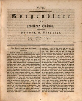 Morgenblatt für gebildete Stände Mittwoch 18. März 1829