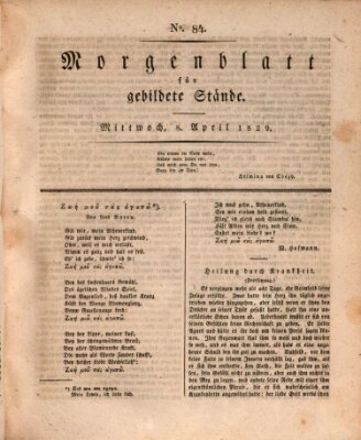 Morgenblatt für gebildete Stände Mittwoch 8. April 1829