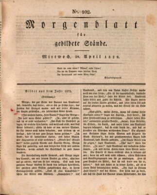 Morgenblatt für gebildete Stände Mittwoch 29. April 1829