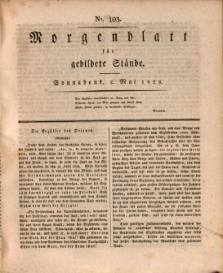 Morgenblatt für gebildete Stände Samstag 2. Mai 1829