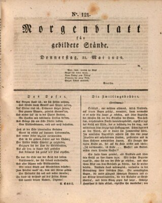 Morgenblatt für gebildete Stände Donnerstag 21. Mai 1829