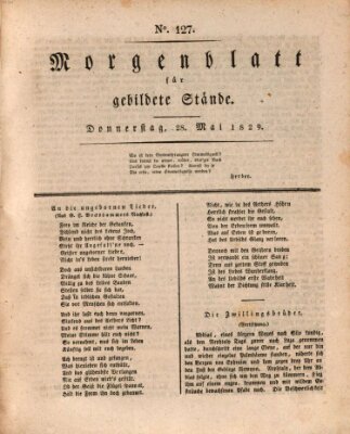 Morgenblatt für gebildete Stände Donnerstag 28. Mai 1829