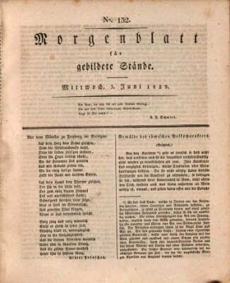 Morgenblatt für gebildete Stände Mittwoch 3. Juni 1829