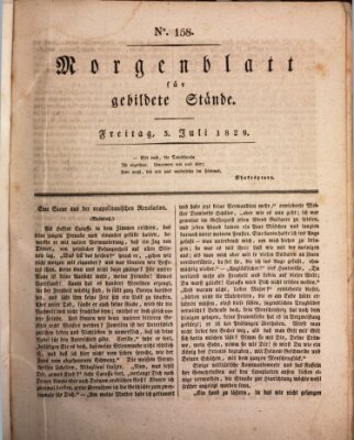 Morgenblatt für gebildete Stände Freitag 3. Juli 1829