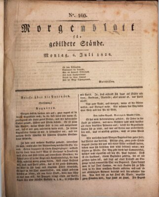 Morgenblatt für gebildete Stände Montag 6. Juli 1829