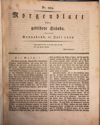 Morgenblatt für gebildete Stände Samstag 11. Juli 1829