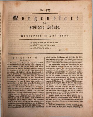 Morgenblatt für gebildete Stände Samstag 25. Juli 1829