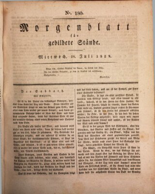 Morgenblatt für gebildete Stände Mittwoch 29. Juli 1829