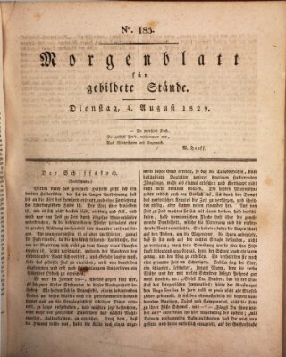 Morgenblatt für gebildete Stände Dienstag 4. August 1829