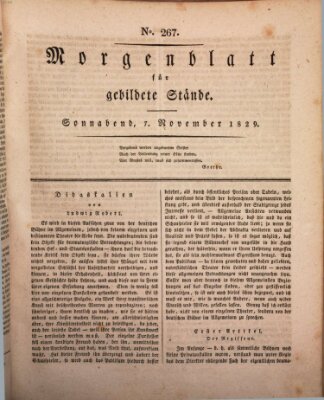 Morgenblatt für gebildete Stände Samstag 7. November 1829