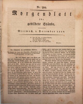 Morgenblatt für gebildete Stände Mittwoch 9. Dezember 1829