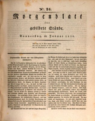 Morgenblatt für gebildete Stände Donnerstag 28. Januar 1830