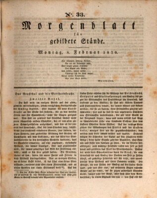 Morgenblatt für gebildete Stände Montag 8. Februar 1830