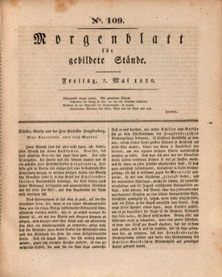 Morgenblatt für gebildete Stände Freitag 7. Mai 1830