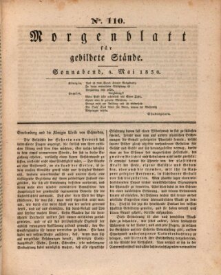 Morgenblatt für gebildete Stände Samstag 8. Mai 1830