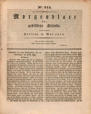 Morgenblatt für gebildete Stände Freitag 14. Mai 1830