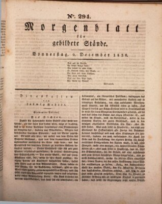 Morgenblatt für gebildete Stände Donnerstag 9. Dezember 1830