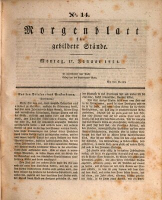 Morgenblatt für gebildete Stände Montag 17. Januar 1831