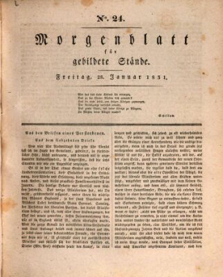 Morgenblatt für gebildete Stände Freitag 28. Januar 1831