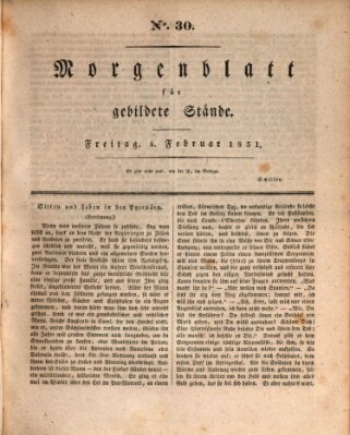 Morgenblatt für gebildete Stände Freitag 4. Februar 1831