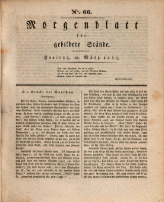 Morgenblatt für gebildete Stände Freitag 18. März 1831