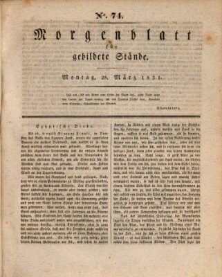 Morgenblatt für gebildete Stände Montag 28. März 1831