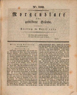 Morgenblatt für gebildete Stände Freitag 29. April 1831