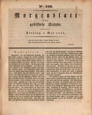 Morgenblatt für gebildete Stände Freitag 6. Mai 1831