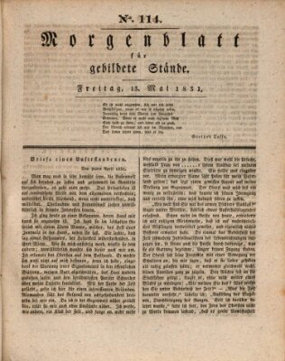 Morgenblatt für gebildete Stände Freitag 13. Mai 1831