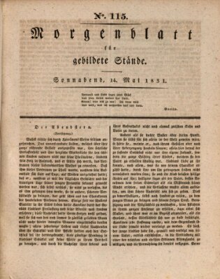 Morgenblatt für gebildete Stände Samstag 14. Mai 1831