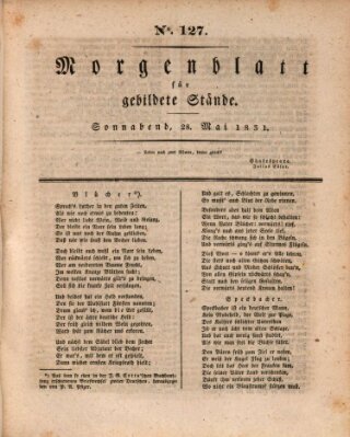 Morgenblatt für gebildete Stände Samstag 28. Mai 1831