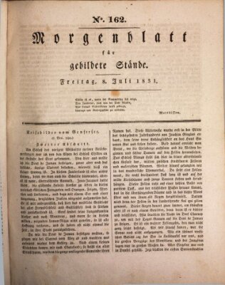 Morgenblatt für gebildete Stände Freitag 8. Juli 1831