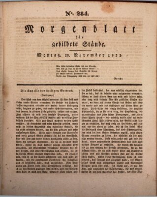 Morgenblatt für gebildete Stände Montag 28. November 1831