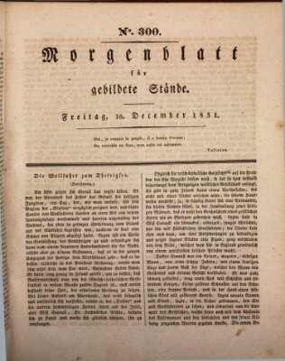 Morgenblatt für gebildete Stände Freitag 16. Dezember 1831