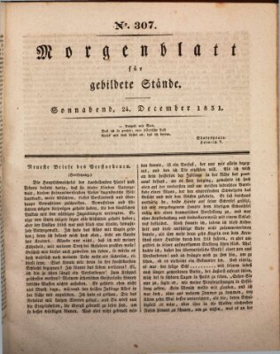 Morgenblatt für gebildete Stände Samstag 24. Dezember 1831