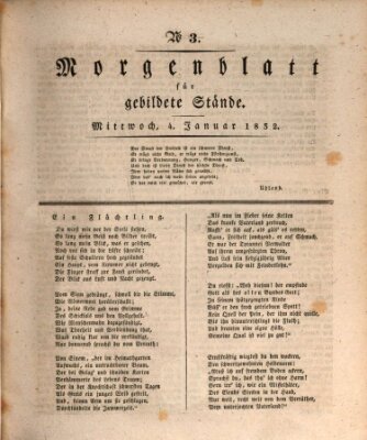 Morgenblatt für gebildete Stände Mittwoch 4. Januar 1832