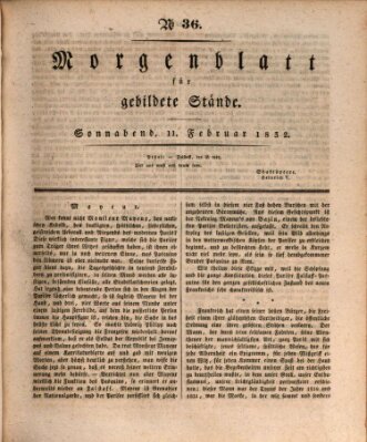 Morgenblatt für gebildete Stände Samstag 11. Februar 1832