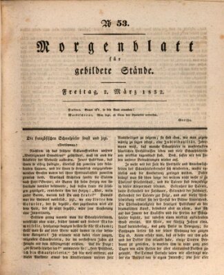 Morgenblatt für gebildete Stände Freitag 2. März 1832