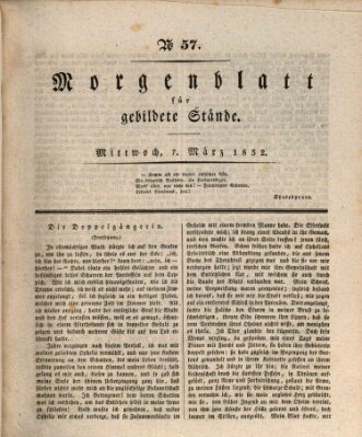 Morgenblatt für gebildete Stände Mittwoch 7. März 1832