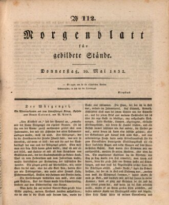 Morgenblatt für gebildete Stände Donnerstag 10. Mai 1832