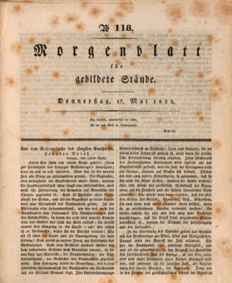 Morgenblatt für gebildete Stände Donnerstag 17. Mai 1832