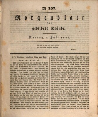 Morgenblatt für gebildete Stände Montag 2. Juli 1832