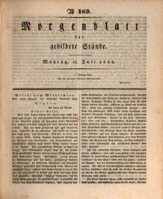 Morgenblatt für gebildete Stände Montag 16. Juli 1832