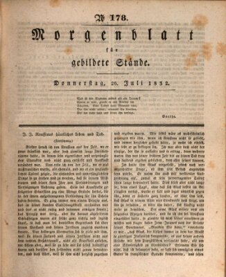 Morgenblatt für gebildete Stände Donnerstag 26. Juli 1832