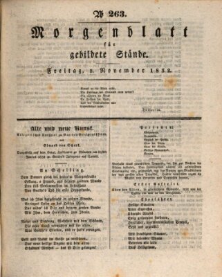 Morgenblatt für gebildete Stände Freitag 2. November 1832