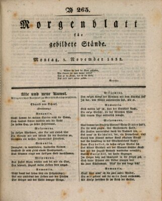 Morgenblatt für gebildete Stände Montag 5. November 1832