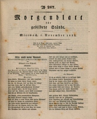 Morgenblatt für gebildete Stände Mittwoch 7. November 1832