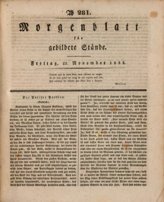 Morgenblatt für gebildete Stände Freitag 23. November 1832