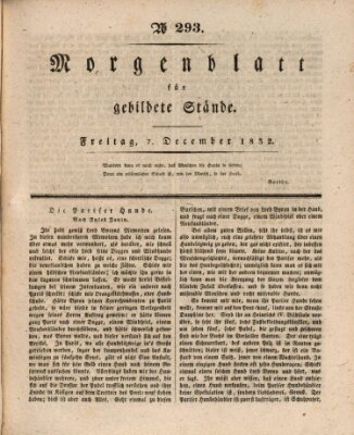 Morgenblatt für gebildete Stände Freitag 7. Dezember 1832