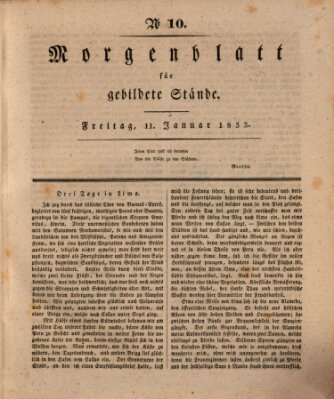 Morgenblatt für gebildete Stände Freitag 11. Januar 1833